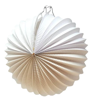 Lampion Laterne Kugel Umzug Papier Kinder 24 cm Weiss Deko St. Martin - Bild 1 von 3