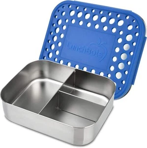 LunchBots Medium Trio Stainless Steel Bento Box - Picture 1 of 11