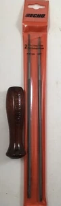 GENUINE OEM Echo 99988801700 5/32" 4.0 MM 2-Pack Chainsaw Files With Wood Handle - Picture 1 of 2