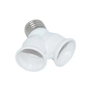 Portalampadina adattatore E 27 sdoppiatore 2 ingressi E27 porta lampadina 2 in 1 - Imagen 1 de 2