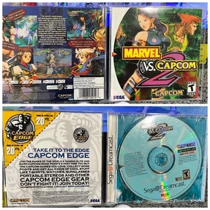 2000 Sega Dreamcast Marvel vs. Capcom 2 CIB w/ Manual & Registration Card - Picture 1 of 12