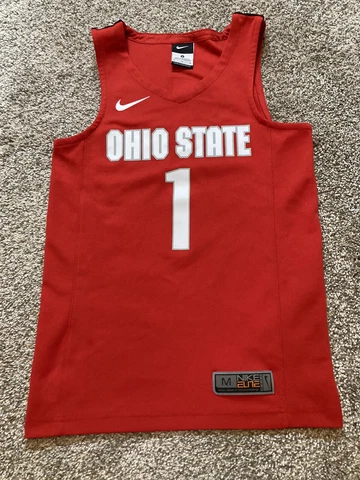 Nike Elite Replica Jersey Youth Medium Red Ohio State Buckeyes NCAA 1 Basketball Cover