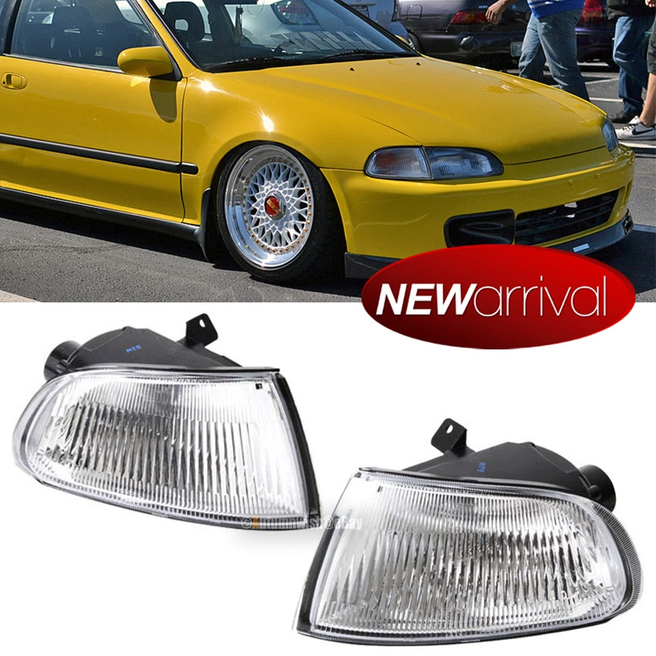 For 92-95 Civic EG6 2/3DR Coupe Hatchback Clear Amber Corner Turn Signal Light  Foto 1 de 1