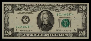FR 2067-E* $20 1969 Federal Reserve Note US - Star Note - AU+ - SKU-CA1418 - Picture 1 of 2