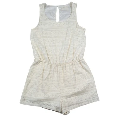 Mameluco Everly Crema Encaje EE. UU. Cerradura Espalda Preppy Informal Para Mujer Mediano Foto 1 de 4