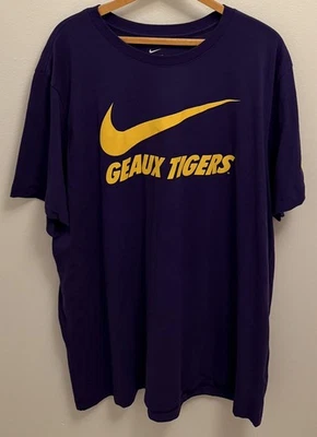 Camiseta LSU Tigers púrpura Nike Dri-Fit para hombre talla 2XL Foto 1 de 4