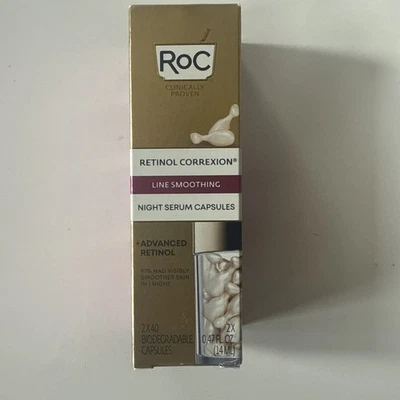 RoC Retinol Line Smoothing Night Serum 40 capsules x2 = 80 Capsules Total - Image 1 of 4