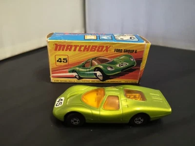 B407-MATCHBOX SUPERFAST MB45-A LIME GREEN FORD GROUP 6 WITH BOX. - Image 1 of 4