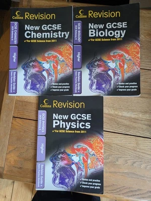 Collins GCSE Biology Chemistry Physics Higher level  Revision Textbook Bundle - Image 1 of 4
