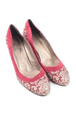 ALBA MODA Hochfront-Pumps Damen Pumps Gr. DE 41 dunkelrot-goldfarben Casual-Look - Bild 1 von 4