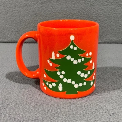 Vintage Waechtersbach Germany Orange Christmas Tree Mug - Image 1 of 4