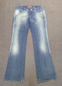Vintage 90s Y2K Miss Sixty Jeans Low Rise Medium Wash Flare Size 28 Small - Picture 1 of 15