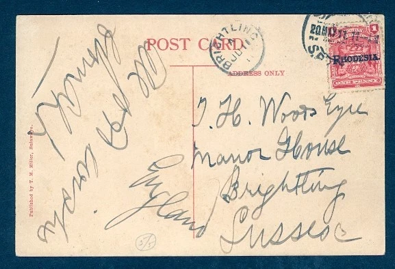 RHODESIA 1911 EL PARQUE BULAWAYO PPC A SUIZA Foto 1 de 1