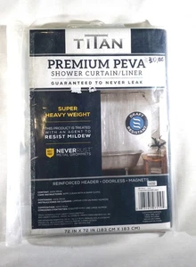 Titan Premium Peva Duschvorhang Liner Super Schwer Klar 72" x 72" NEU - Bild 1 von 2