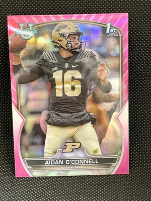 2022 Aidan O'Connell Bowman University Chrome Pink Parallel - Image 1 of 4