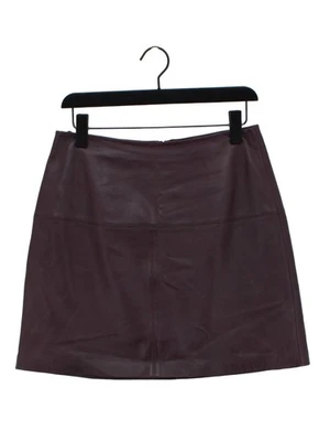 Ted Baker Women's Mini Skirt UK 10 Purple Leather with Polyester, Elastane Mini - Image 1 of 4
