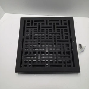 Registro de pared de hierro fundido de mimbre de gran tamaño Signature Hardware - 10" x 10" - Imagen 1 de 3