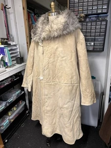 Soviet KGB Border Military Coat Tulup Bekesha Winter Sheep Skin Uniform  - Picture 1 of 6