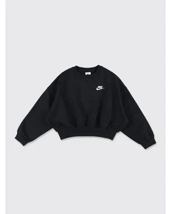 Nike Sportswear Crew Sweatshirt Kids Black Sweaters - Picture 1 of 3