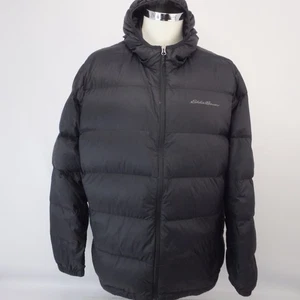 Eddie Bauer Wide Channel Hooded Down Puffer Jacket Navy-Black Herren XXL - Bild 1 von 15