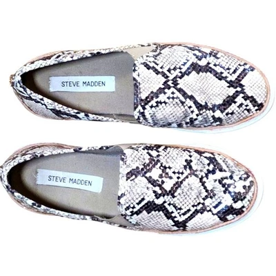 Steve Madden Jalia Zapatillas Sin Cordones Estampado Serpiente Beige Negro Zapatos Informales Talla 8.5 Foto 1 de 4