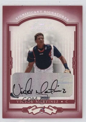 2004 Donruss Classics значительные подписи красный /99 Виктор Мартинес #111 авто - Изображение 1 из 2