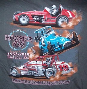 2XL HOOSIER 100 T Shirt 2019 Silver Crown - Indiana State Fairgrounds - Picture 1 of 5