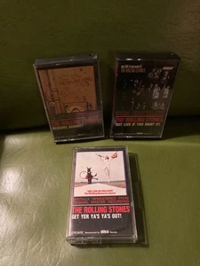 Rolling Stones 3 cassette lot- beggars banquet, Ya Yas, Live If You Want VG+ - Picture 1 of 2