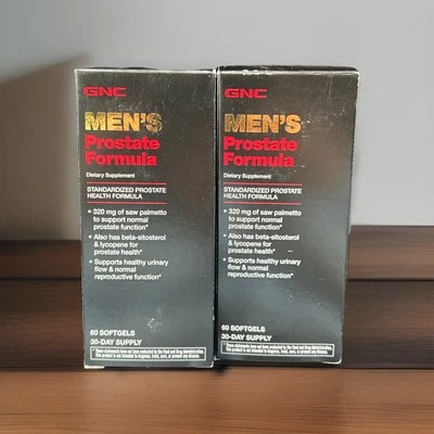 GNC Fórmula para Próstata para Hombres 60 Cápsulas Blandas **Lote de Dos** Caducado 12/24 Sellado Foto 1 de 3