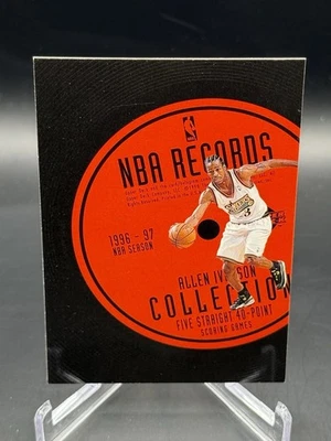 Colección de discos de la NBA Upper Deck 1997-98 Allen Iverson #RC20 HOF - Inserto Foto 1 de 2