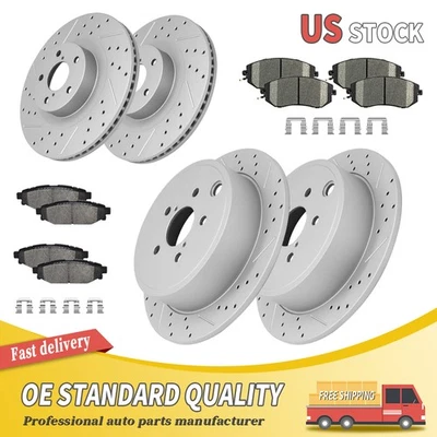 Front & Rear Brake Rotors Brake Pad For Subaru BRZ /WRX Legacy Impreza Forester - Image 1 of 4