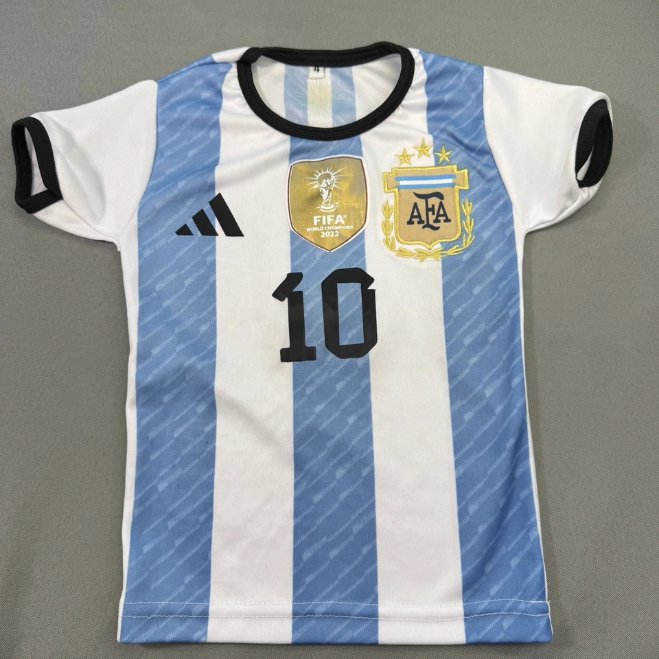 Camiseta de Entrenamiento Adidas Messi Juvenil Fútbol Fútbol Blanco/Semi Azul Niños Talla 4 Foto 1 de 4