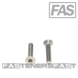 (50) M3 x 0.5 x 16 Stainless Steel Flat Head Socket Cap Screws DIN7991 M3-0.5 A2 - Picture 1 of 4