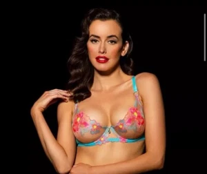 Honey Birdette Christine Turquoise Bra 34B - Picture 1 of 2