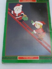 1991 House of Lloyd Christmas Around The World Santa "Up The Ladder" Decoration
