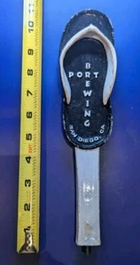 PORT BREWING BLACK FLIP FLOP Figural Draft Beer Tap Handle SAN DIEGO, CALIFORNIA - Picture 1 of 4