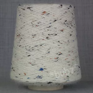 LANA PURA SUAVE 4 CAPAS CON NEP 400g CONO 8 BOLAS BLANQUEADAS BLANCO CREMA MARRÓN MANCHA - Imagen 1 de 3