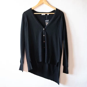 Brigitte Bailey Asymmetrical Merino Wool Blend Cardigan NWOT XS - Picture 1 of 11