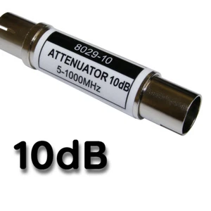 Atenuador en línea 10dB TV antena IEC enchufe reductor de señal coaxial enchufe a enchufe - Imagen 1 de 3