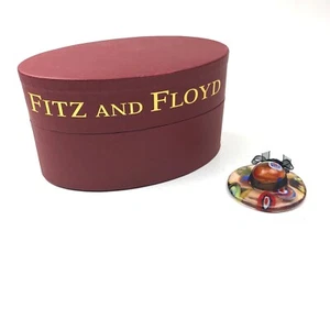 New Fitz & Floyd 2004 Art Glass Menagerie Milano Hat In Original Box 43/505 - Picture 1 of 6
