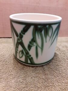 Vintage Marks and Spencer St Michael hand painted Bamboo ceramic planter