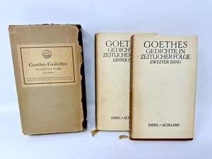 Rare Antique Goethes Gedichte Poems German Language 2 Books W/Slipcase - Picture 1 of 24