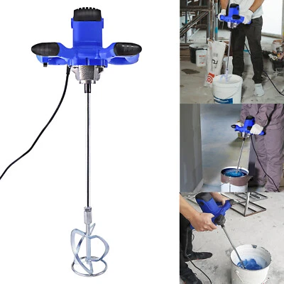 DAYPLUS 5000W Electric Plaster Paddle Mixer Drill Mortar Cement Stirrer Whisk 6 Gear
