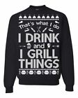 Ugly Christmas Sweater | I Drink and I Grill Things | Funny Meme