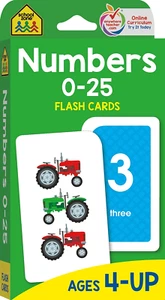 School Zone - Numbers 0-25 Flash Cards - Ages 4 to 6, Preschool, Kindergarten, M - Picture 1 of 12