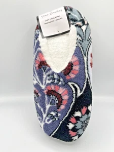 Vera Bradley Cozy Life Slippers Ornate Blooms Soft Fleece Non Slip Size S (5-6) - Picture 1 of 7
