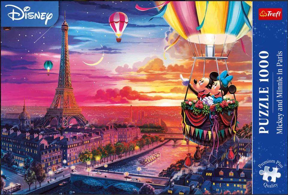 TREFL 1000 PIECE PUZZLE DISNEY MICKEY & MINNIE IN PARIS 2025 PUZZLE *PRE ORDER* - Image 1 of 1