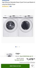 Stainless steel Samsung washer and dryer set