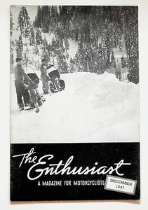 1947 December The Enthusiast Motorcycle Magazine Harley-Davidson Dahlke Ed Rusk - Picture 1 of 6