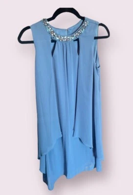 MUJER - Azul talla 4, S. L. Moda, Cambio, Vestido de Gasa, Moda SL, Cuentas Foto 1 de 4